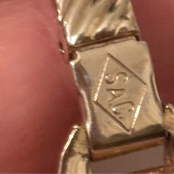 Sarah Coventry Star Lighter Set gold mesh blue topaz rhinestones - Picture 10 of 10